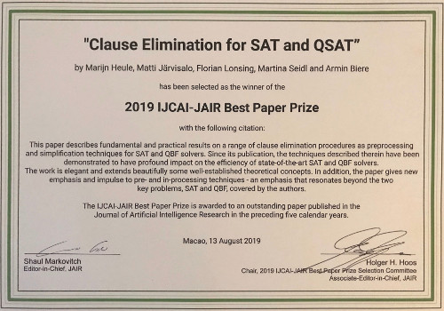 IJCAI-JAIR 2019 Award